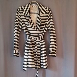 Banana Republic striped trench/raincoat